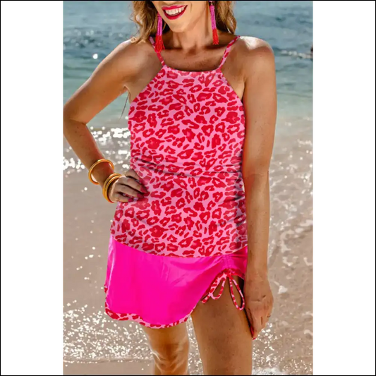 Wild Rose Leopard Tankini: Roar in Babes! 🌹🐆 Needful Things - s - Tankinis Bikini Sets on Sale Worldwide Shipping