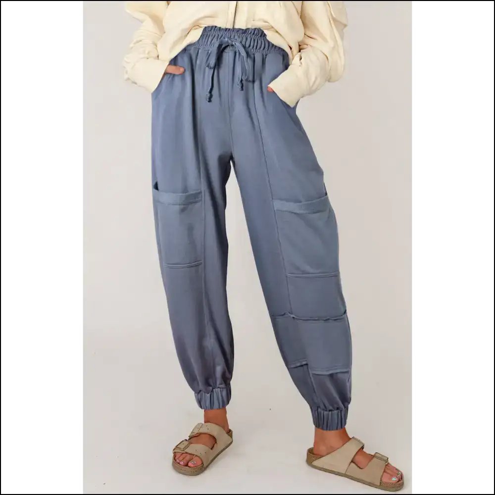 Wild Wind Multi Pocket Harem Pants: Comfort! 💨 Needful Things Approved - Mist Blue / s - Pants on Sale Worldwide Shipping