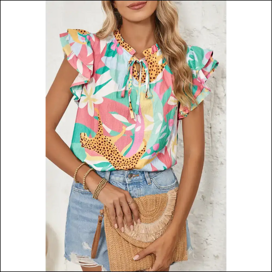 Wildly Chic Green Split Neck Blouse Goddess Alert - s - Blouses on Sale Worldwide Shipping