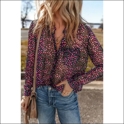Wine Not? Grape Polka Dot Shirt from Needful Things 🍇 - Blouses on Sale Worldwide Shipping