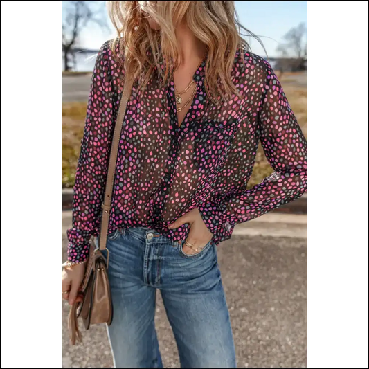 Wine Not? Grape Polka Dot Shirt from Needful Things 🍇 - Purple / s - Blouses on Sale Worldwide Shipping