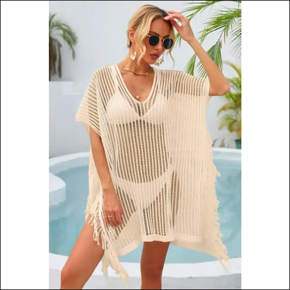 Wings Fringe Trim: Because Every Angel Deserves a Spotlight Moment 😇✨ - Apricot / one Size - Cover-ups Swimwear on Sale Worldwide Shipping