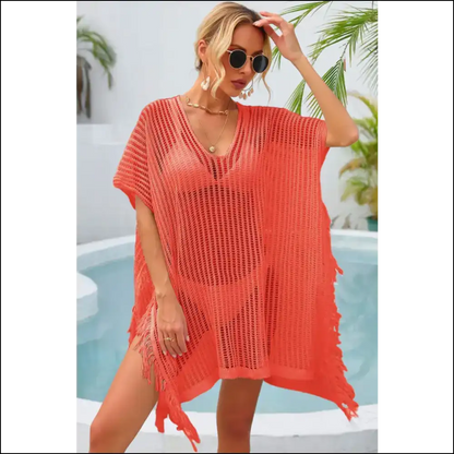 Wings Fringe Trim: Because Every Angel Deserves a Spotlight Moment 😇✨ - Orange / one Size - Cover-ups Swimwear on Sale Worldwide Shipping