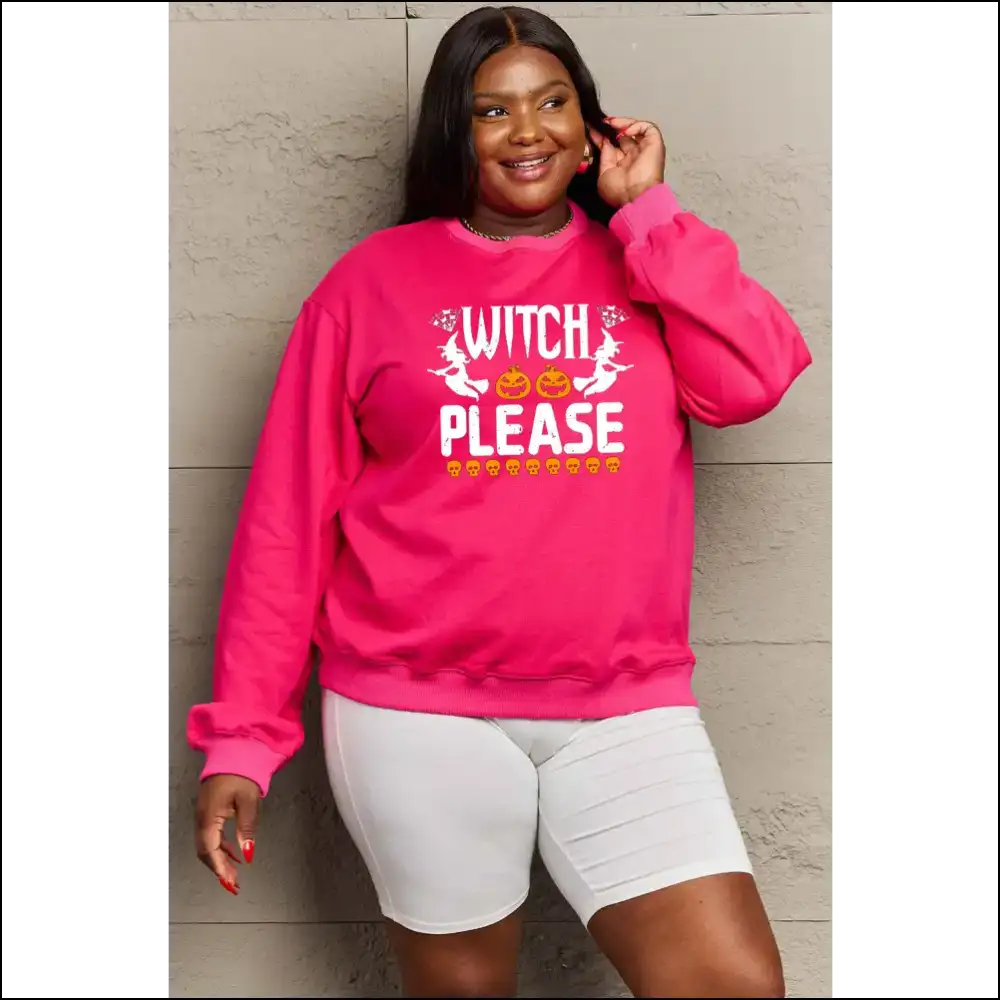 Witch Please Graphic Sweatshirt - Embrace your Inner Magic! - Strawberry / l - Sweatshirts & Hoodies on Sale Worldwide Shipping