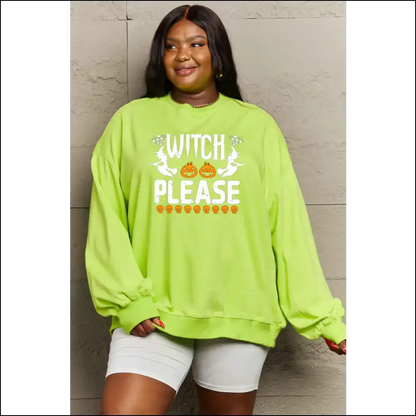 Witch Please Graphic Sweatshirt - Embrace your Inner Magic! - Lemon / s - Sweatshirts & Hoodies on Sale Worldwide Shipping