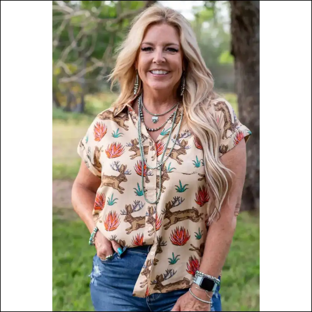 Yeehaw I’m Big & Western Pattern Print! 🤠 Size Freedom at Needful Things! - Plus Tops on Sale Worldwide Shipping
