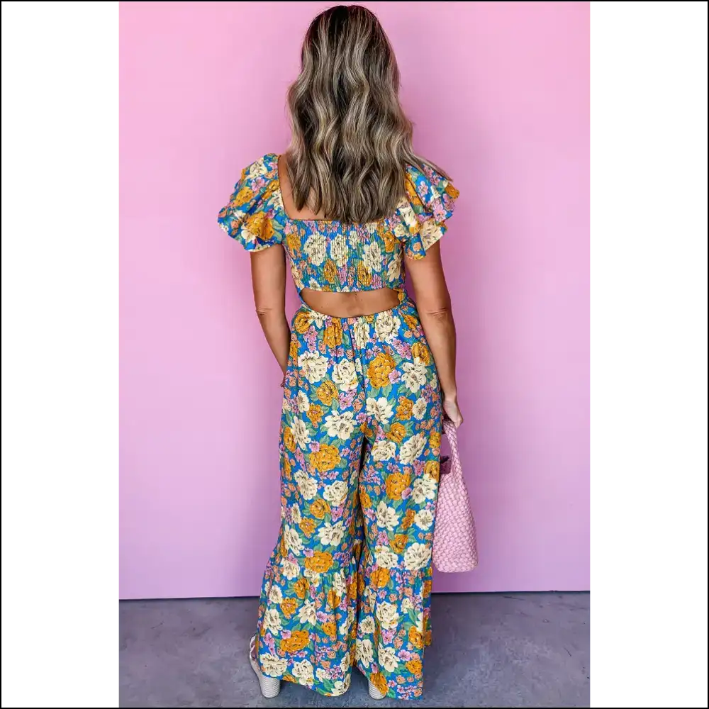 Yellow Floral High Waist Jumpsuit: Bloom Baby Bloom! 🌼 Needful Things - Jumpsuits & Rompers on Sale Worldwide Shipping