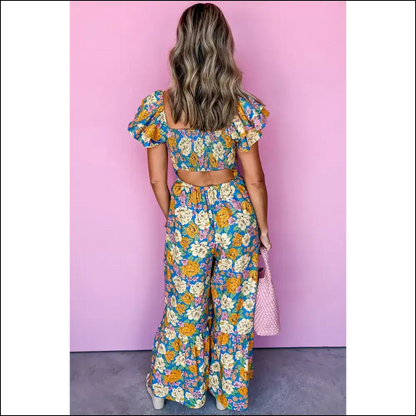 Yellow Floral High Waist Jumpsuit: Bloom Baby Bloom! 🌼 Needful Things - Jumpsuits & Rompers on Sale Worldwide Shipping