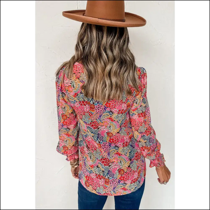 Yellow Floral Print Blouse Unleash your Inner Bee - Blouses on Sale Worldwide Shipping