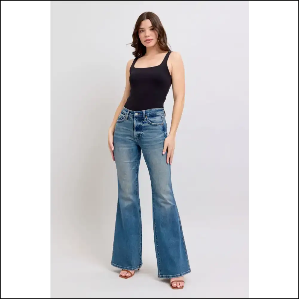 Your Tummy’s New Best Friend: Vintage Wash Jeans for Queen Vibes 👑🍑 - on Sale Worldwide Shipping