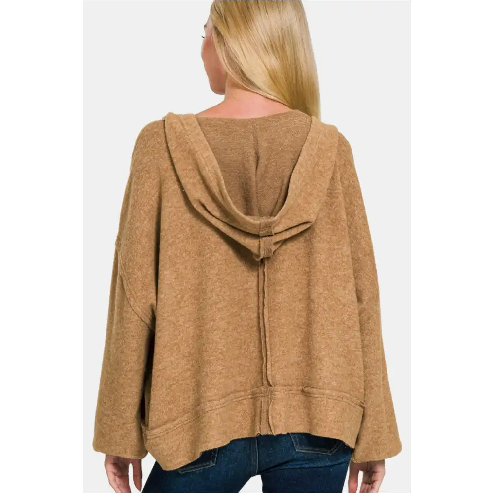 Cozy Chic Balloon Sleeve Hoodie - Sweatshirts & Hoodies on Sale Worldwide Shipping