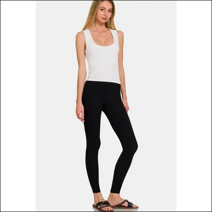 Zenana Cropped Padded Seamless Tank - Chic Comfort - Tops on Sale Worldwide Shipping