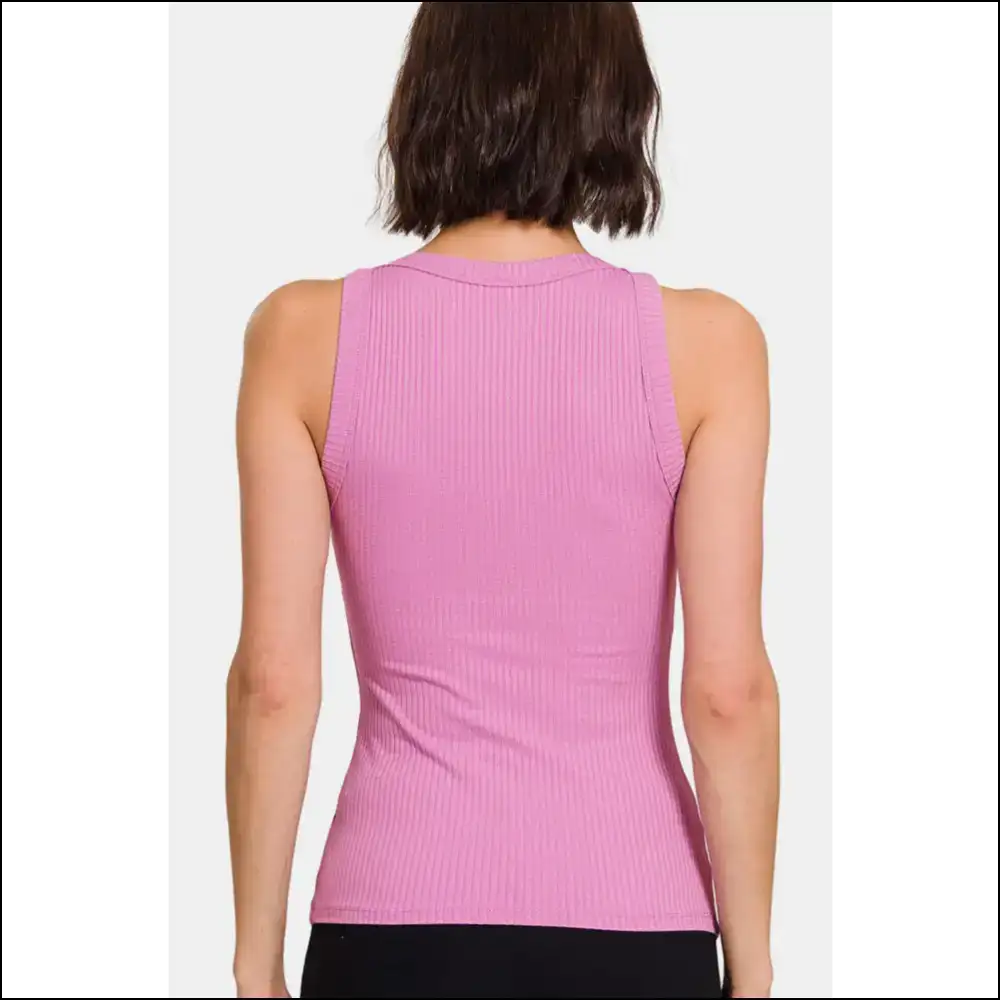 Zenana Ribbed Crew Neck Tank - Timeless & Chic - Tops on Sale Worldwide Shipping