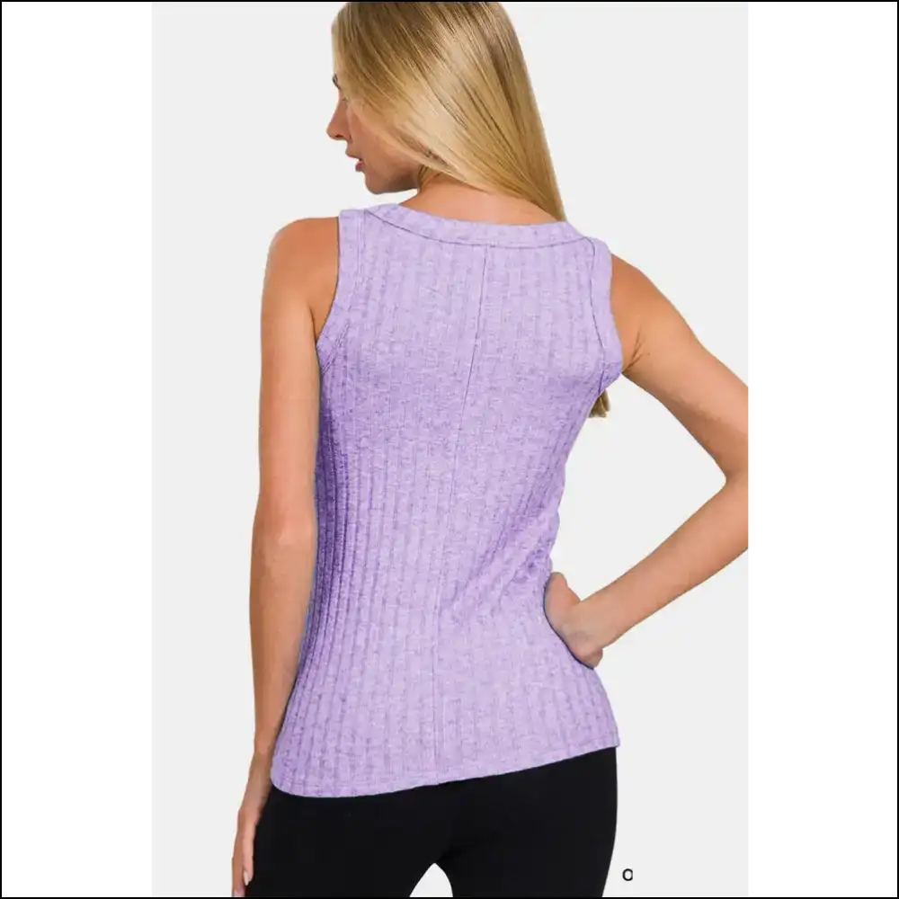 Zenana Ribbed Round Neck Tank - Timeless Style - Tops on Sale Worldwide Shipping