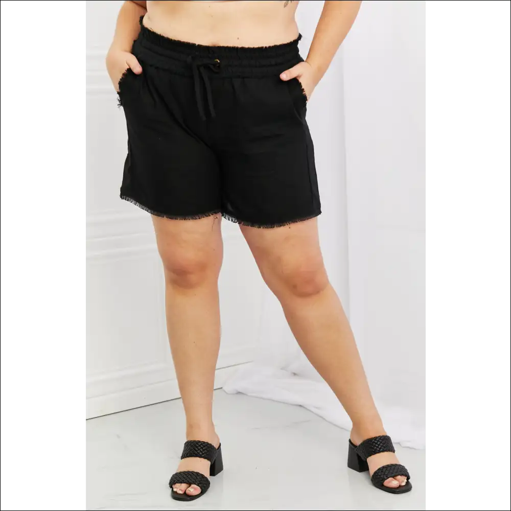 Zenana Seaside Linen Shorts for Women - on Sale Worldwide Shipping