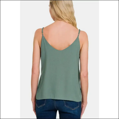 Zenana Two Layered Spaghetti Strap Cami - Tank Tops on Sale Worldwide Shipping