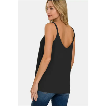 Zenana Woven Double Spaghetti: Fashion’s Secret Weapon for Adulting 😎 - Tank Tops on Sale Worldwide Shipping