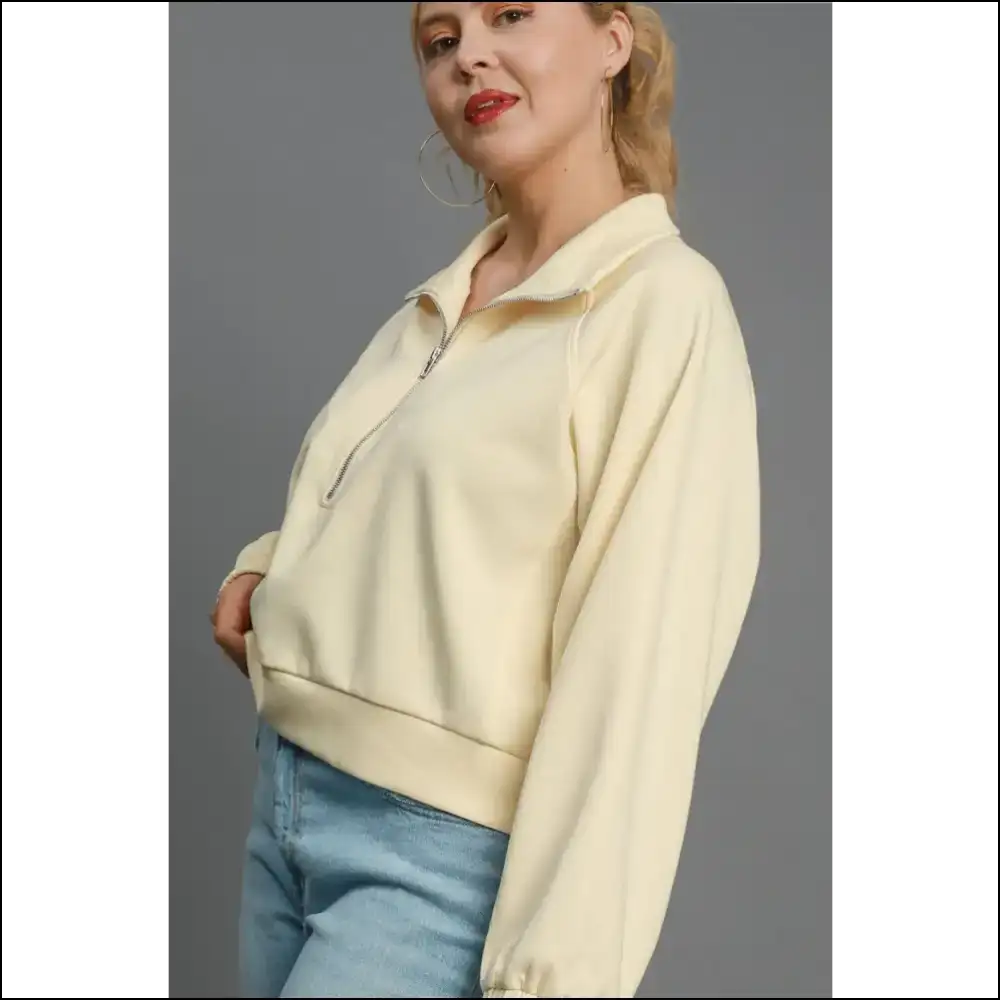 Zip it Like you Mean It: Own your Fabulous in a Half Cropped! 😜✨ - Sweatshirts & Hoodies on Sale Worldwide Shipping